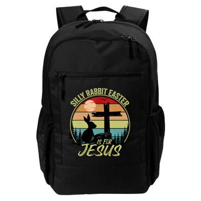 Silly Rabbit Easter Is For Jesus Retro Vintage Easter Day Backpack