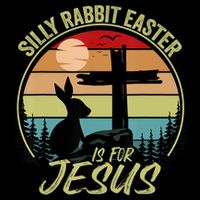 Silly Rabbit Easter Is For Jesus Retro Vintage Easter Day Bucket Hat