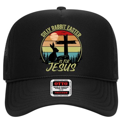 Silly Rabbit Easter Is For Jesus Retro Vintage Easter Day Trucker Hat