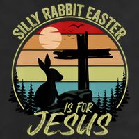 Silly Rabbit Easter Is For Jesus Retro Vintage Easter Day Hat