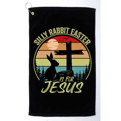 Silly Rabbit Easter Is For Jesus Retro Vintage Easter Day Golf Towel
