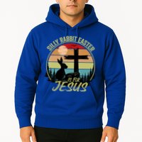 Silly Rabbit Easter Is For Jesus Retro Vintage Easter Day Hoodie