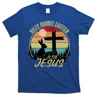 Silly Rabbit Easter Is For Jesus Retro Vintage Easter Day T-Shirt