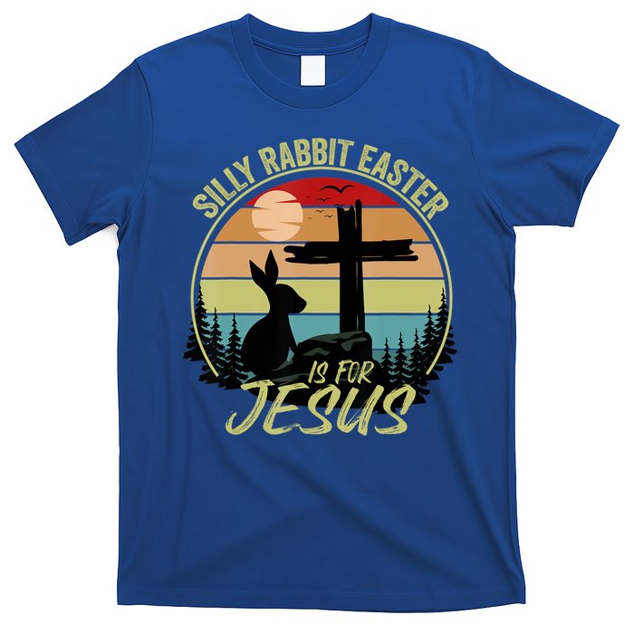 Silly Rabbit Easter Is For Jesus Retro Vintage Easter Day T-Shirt