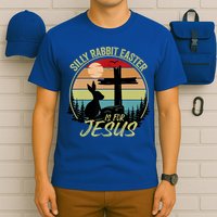 Silly Rabbit Easter Is For Jesus Retro Vintage Easter Day T-Shirt