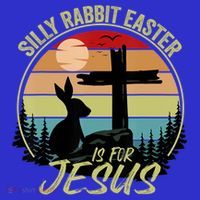 Silly Rabbit Easter Is For Jesus Retro Vintage Easter Day Button