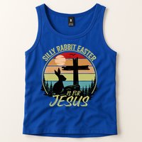Silly Rabbit Easter Is For Jesus Retro Vintage Easter Day Tank Top