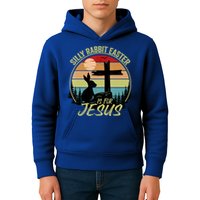Silly Rabbit Easter Is For Jesus Retro Vintage Easter Day Kids Hoodie