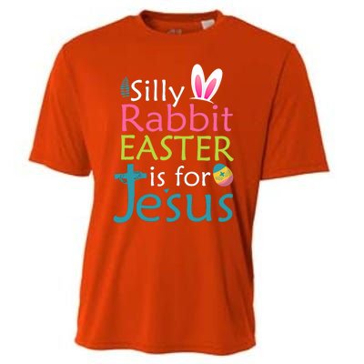 Silly Rabbit Easter Is For Jesus Christian Religious Raglan Cute Gift Cooling Performance Crew T-Shirt