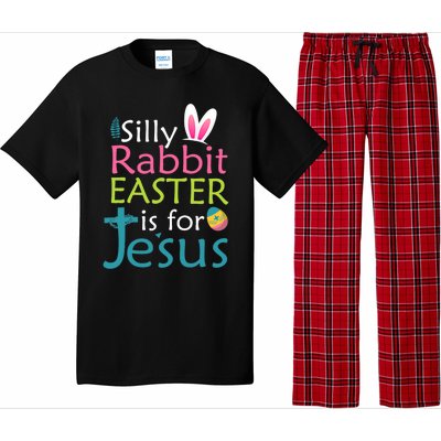 Silly Rabbit Easter Is For Jesus Christian Religious Raglan Cute Gift Pajama Set