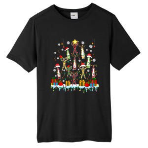 Santa Reindeer Elf Dog Groomer Tools As Xmas Tree Lover Gift Tall Fusion ChromaSoft Performance T-Shirt