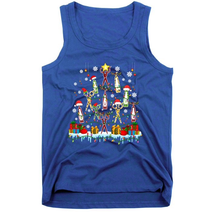 Santa Reindeer Elf Dog Groomer Tools As Xmas Tree Lover Gift Tank Top