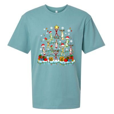 Santa Reindeer Elf Dog Groomer Tools As Xmas Tree Lover Gift Sueded Cloud Jersey T-Shirt