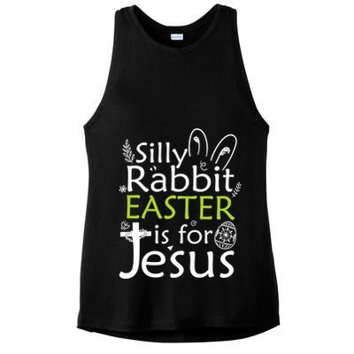 Silly Rabbit Easter Is For Jesus Christian Religious Gift Ladies PosiCharge Tri-Blend Wicking Tank