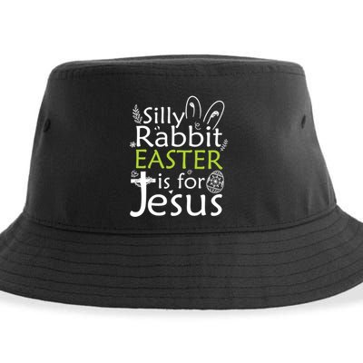 Silly Rabbit Easter Is For Jesus Christian Religious Gift Sustainable Bucket Hat