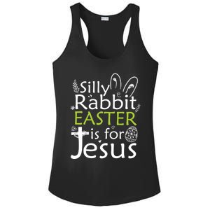 Silly Rabbit Easter Is For Jesus Christian Religious Gift Ladies PosiCharge Competitor Racerback Tank