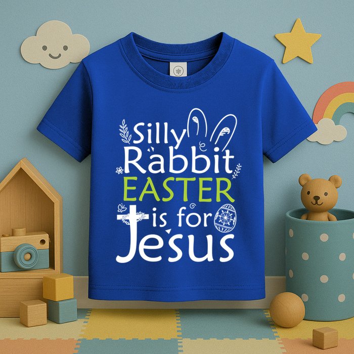 Silly Rabbit Easter Is For Jesus Christian Religious Gift Toddler T-Shirt