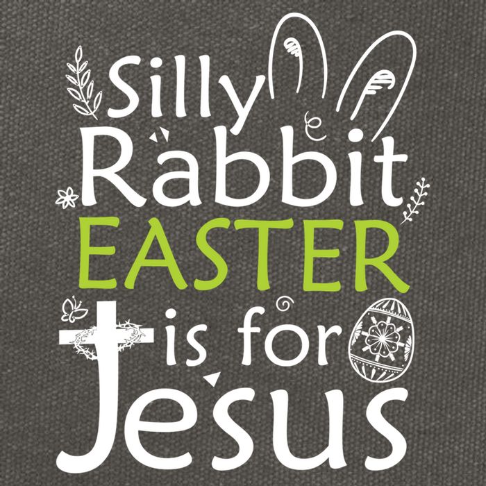Silly Rabbit Easter Is For Jesus Christian Religious Gift Cotton Canvas Backpack