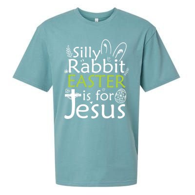 Silly Rabbit Easter Is For Jesus Christian Religious Gift Sueded Cloud Jersey T-Shirt