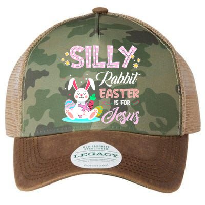 Silly Rabbit Easter Is For Jesus Christians Bunny Eggs Meaningful Gift Legacy Tie Dye Trucker Hat