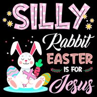 Silly Rabbit Easter Is For Jesus Christians Bunny Eggs Meaningful Gift 7-Panel Snapback Hat