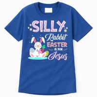 Silly Rabbit Easter Is For Jesus Christians Bunny Eggs Meaningful Gift Tall T-Shirt