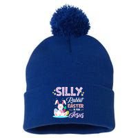 Silly Rabbit Easter Is For Jesus Christians Bunny Eggs Meaningful Gift Pom Pom 12in Knit Beanie