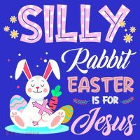 Silly Rabbit Easter Is For Jesus Christians Bunny Eggs Meaningful Gift Stripe Pom Pom Beanie