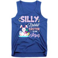Silly Rabbit Easter Is For Jesus Christians Bunny Eggs Meaningful Gift Tank Top