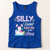 Silly Rabbit Easter Is For Jesus Christians Bunny Eggs Meaningful Gift Tank Top