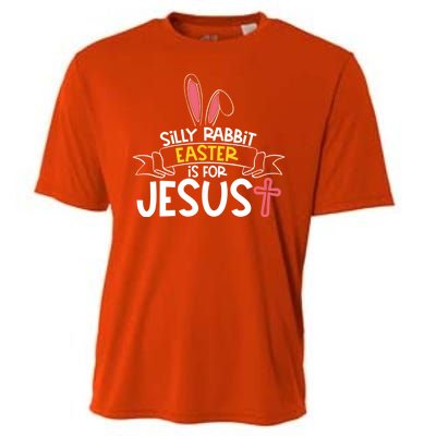 Silly Rabbit Easter Is For Jesus Cross Cooling Performance Crew T-Shirt