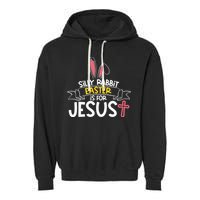 Silly Rabbit Easter Is For Jesus Cross Garment-Dyed Fleece Hoodie