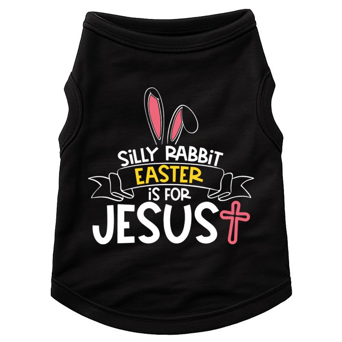Silly Rabbit Easter Is For Jesus Cross Doggie Tank