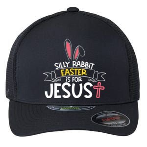 Silly Rabbit Easter Is For Jesus Cross Flexfit Unipanel Trucker Cap