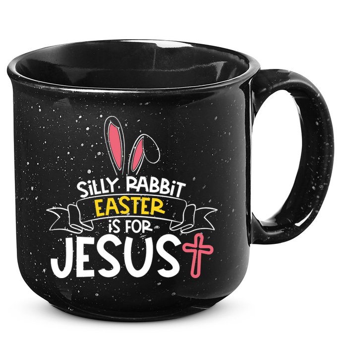 Silly Rabbit Easter Is For Jesus Cross 15oz Campfire Ceramic Mug