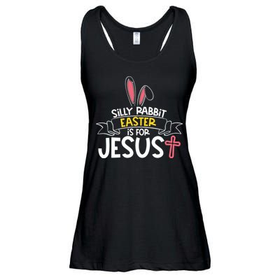 Silly Rabbit Easter Is For Jesus Cross Ladies Essential Flowy Tank