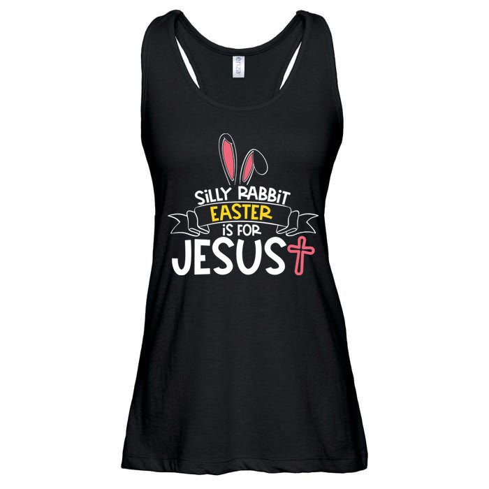 Silly Rabbit Easter Is For Jesus Cross Ladies Essential Flowy Tank