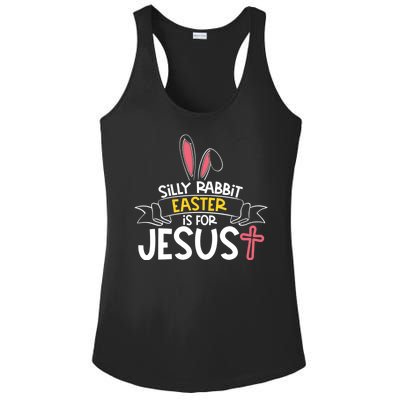 Silly Rabbit Easter Is For Jesus Cross Ladies PosiCharge Competitor Racerback Tank