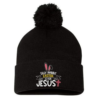 Silly Rabbit Easter Is For Jesus Cross Pom Pom 12in Knit Beanie
