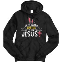Silly Rabbit Easter Is For Jesus Cross Tie Dye Hoodie