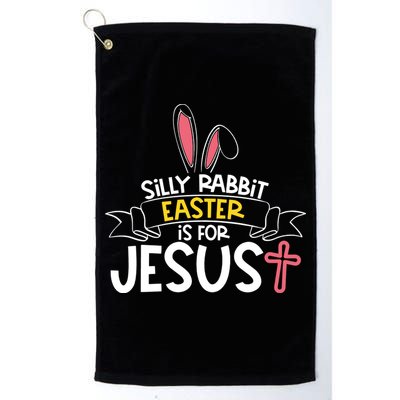 Silly Rabbit Easter Is For Jesus Cross Golf Towel