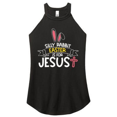 Silly Rabbit Easter Is For Jesus Cross Women's Perfect Tri Rocker Tank