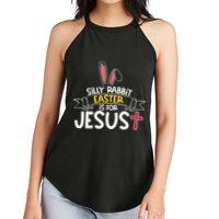 Silly Rabbit Easter Is For Jesus Cross Women's Perfect Tri Rocker Tank