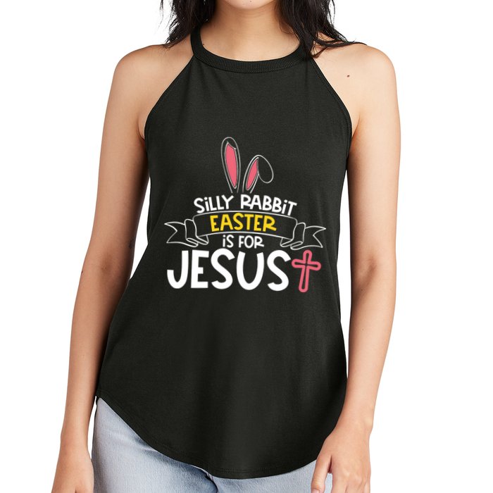 Silly Rabbit Easter Is For Jesus Cross Women's Perfect Tri Rocker Tank