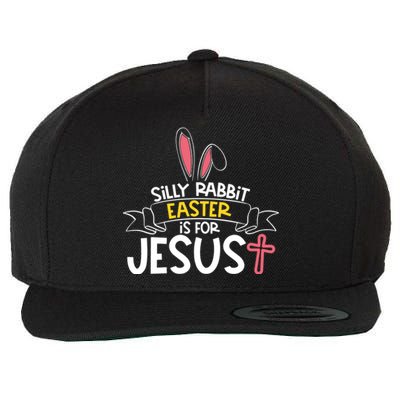 Silly Rabbit Easter Is For Jesus Cross Wool Snapback Cap