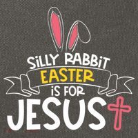 Silly Rabbit Easter Is For Jesus Cross Cotton Canvas Backpack