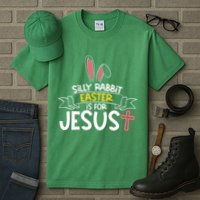 Silly Rabbit Easter Is For Jesus Cross Tall T-Shirt
