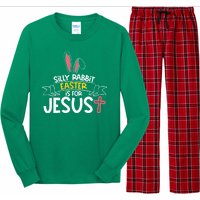 Silly Rabbit Easter Is For Jesus Cross Long Sleeve Pajama Set