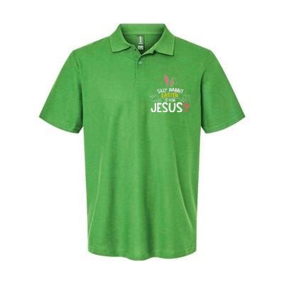 Silly Rabbit Easter Is For Jesus Cross Softstyle Adult Sport Polo