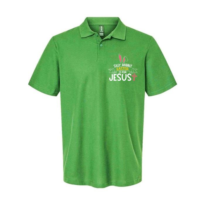 Silly Rabbit Easter Is For Jesus Cross Softstyle Adult Sport Polo